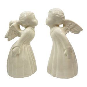 Vintage Whittier Pottery Kissing Angels Figures